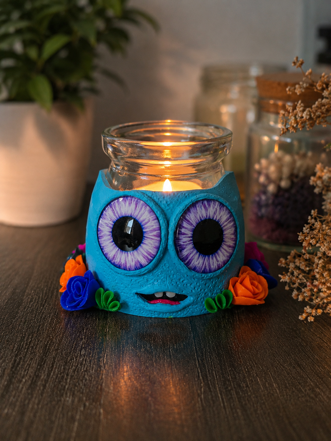 Indigo the Curious Keeper | Tea Light Holder