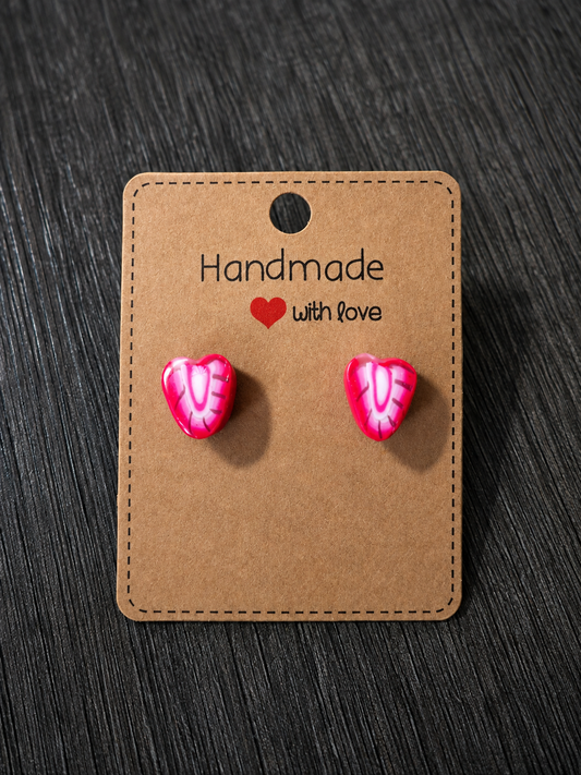 Strawberry Heart Stud Earrings