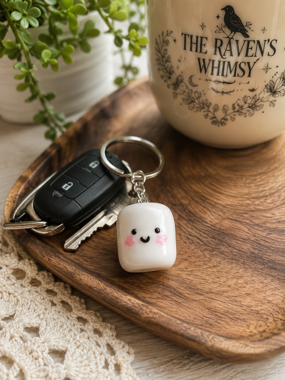 Marshmallow Buddy Keychain