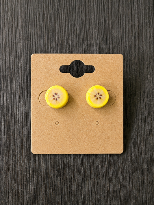 Banana Slice Stud Earrings