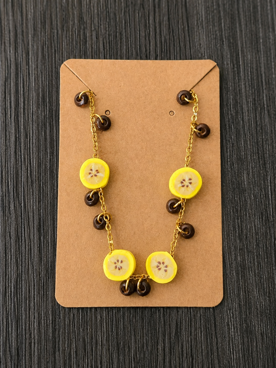 Banana Slice Charm Bracelet