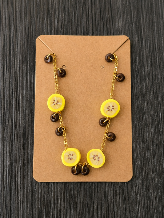 Banana Slice Charm Bracelet