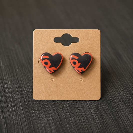 Love Heart Stud Earrings