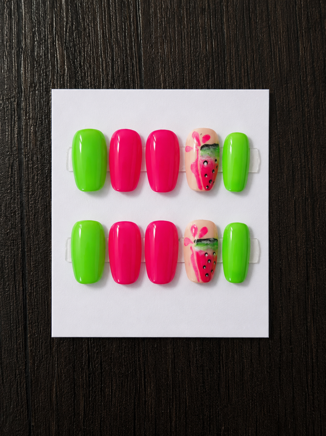Watermelon Splash| Oval Soft Gel Press-On Nails