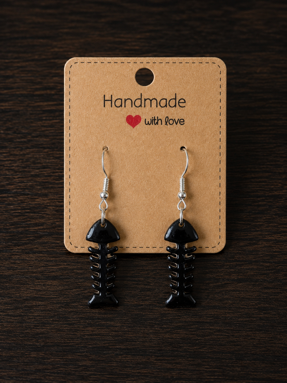 Fishbone Dangle Earrings