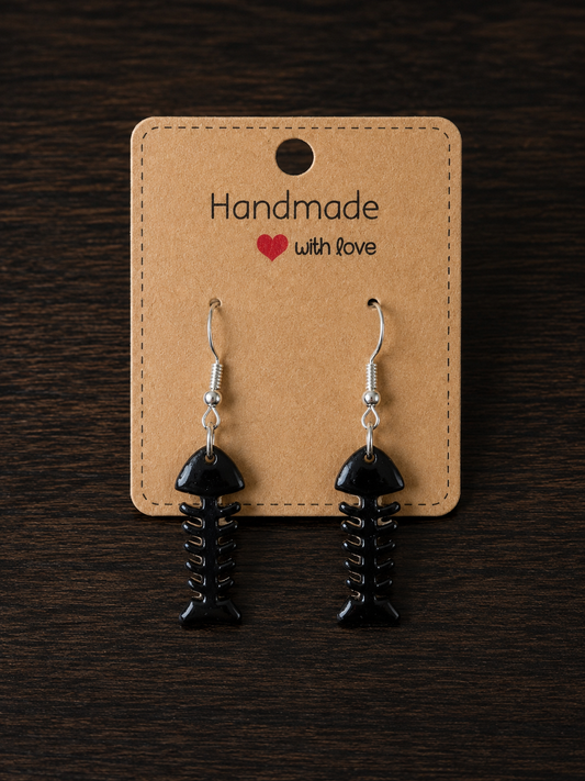 Fishbone Dangle Earrings
