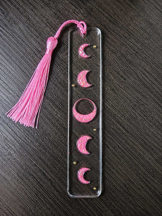 Pink Moon Phases Bookmark