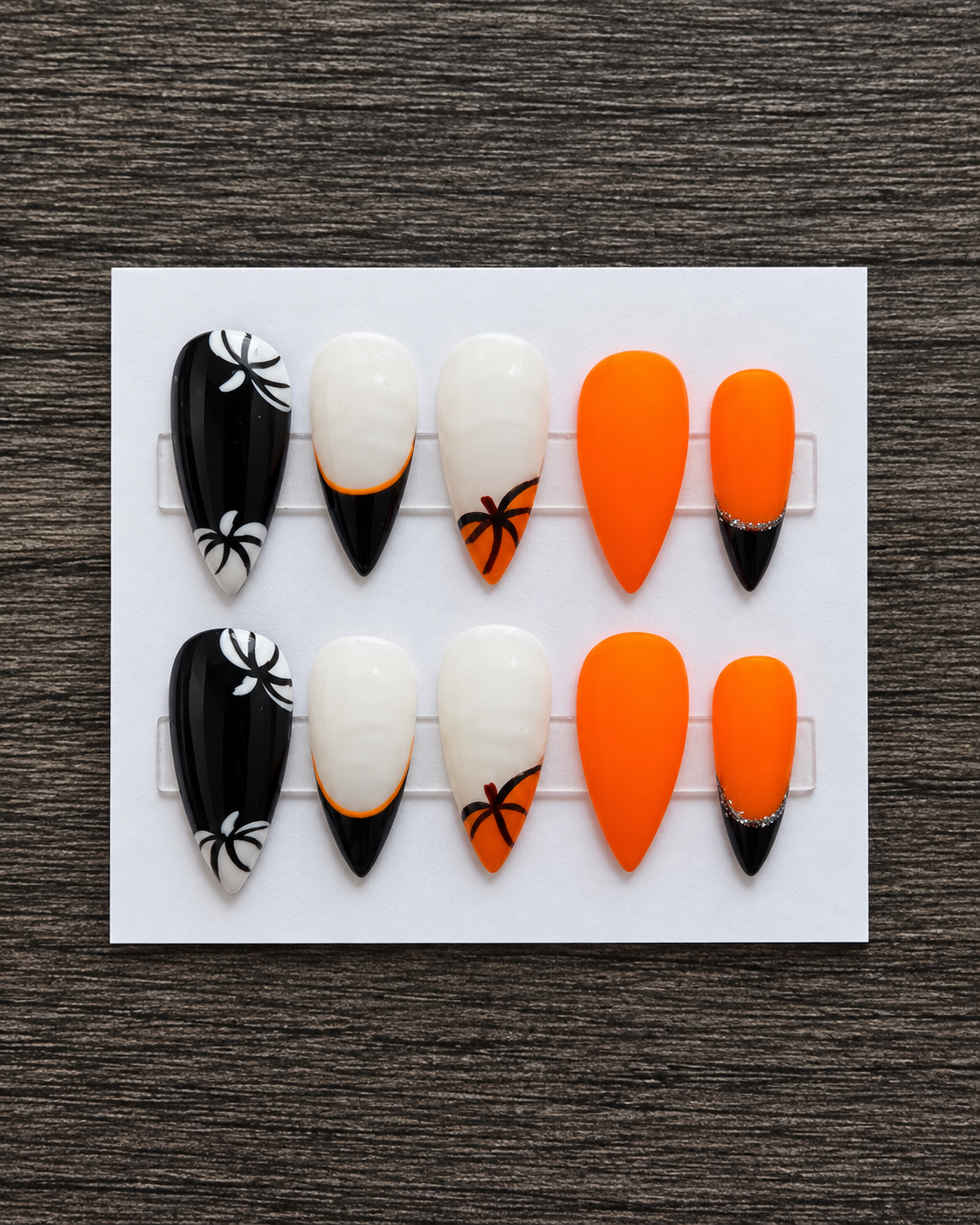Pumpkin Spell | Medium Stiletto Soft Gel Press-On Nails