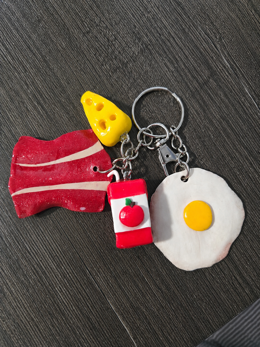 Bacon, Egg & Cheese Breakfast Keychain