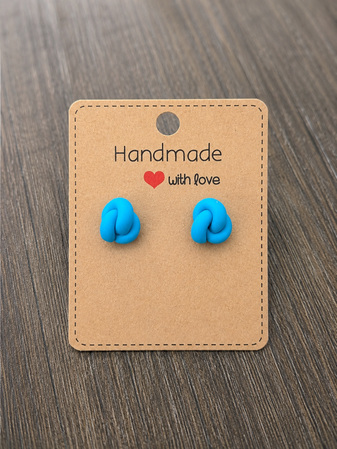 Handmade Knot Stud Earrings