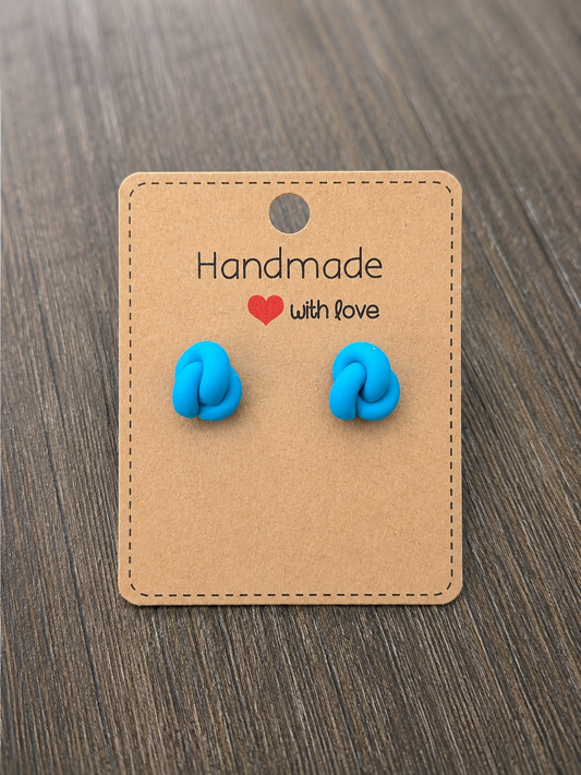 Handmade Knot Stud Earrings