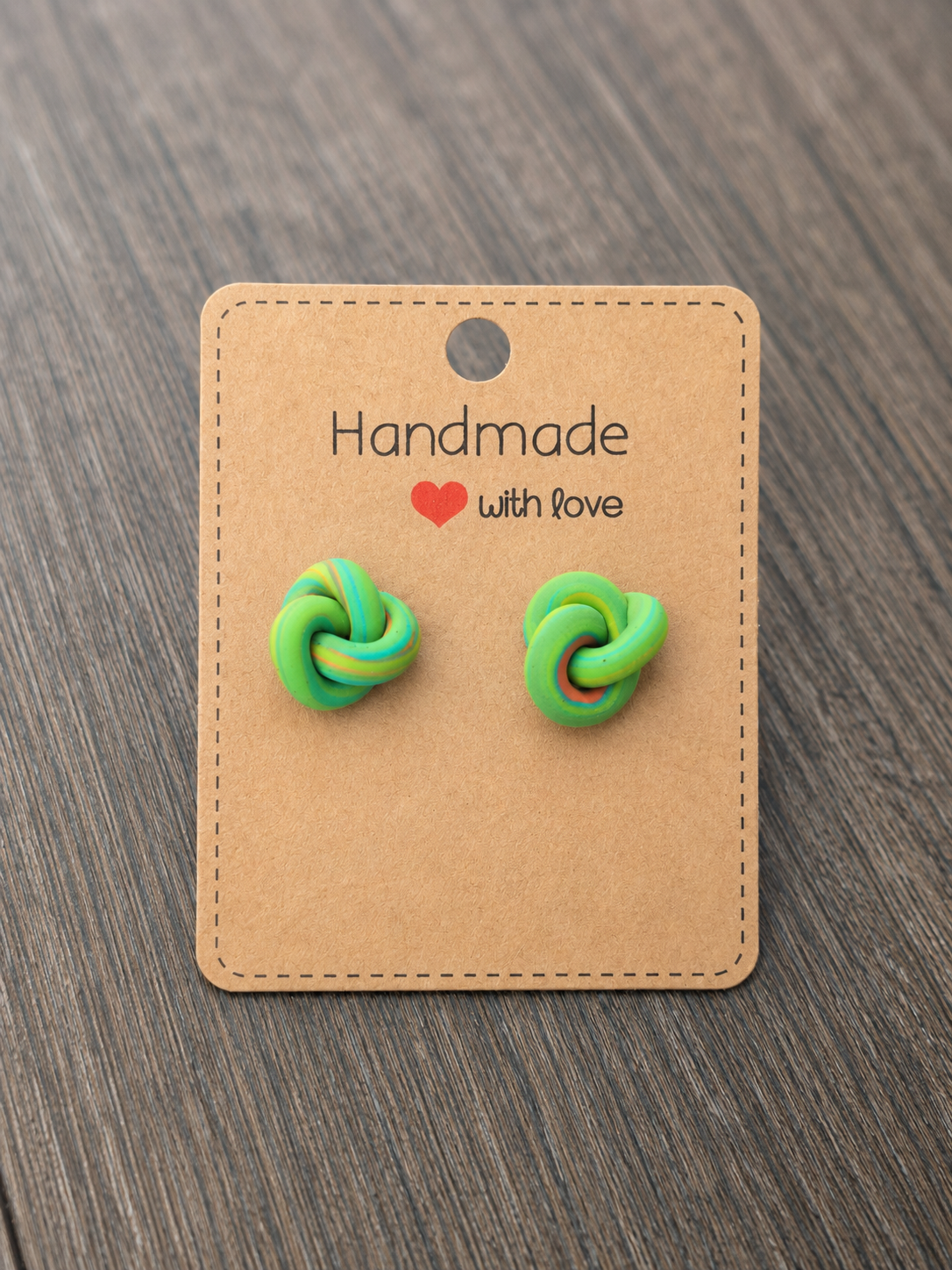 Handmade Knot Stud Earrings