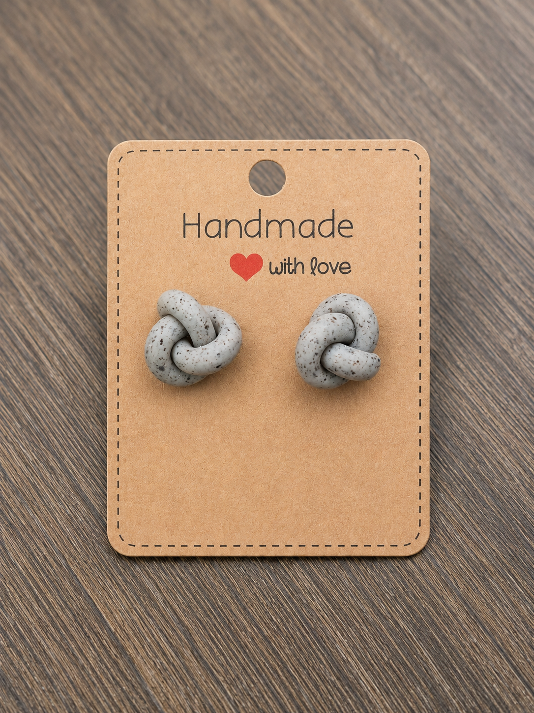 Handmade Knot Stud Earrings