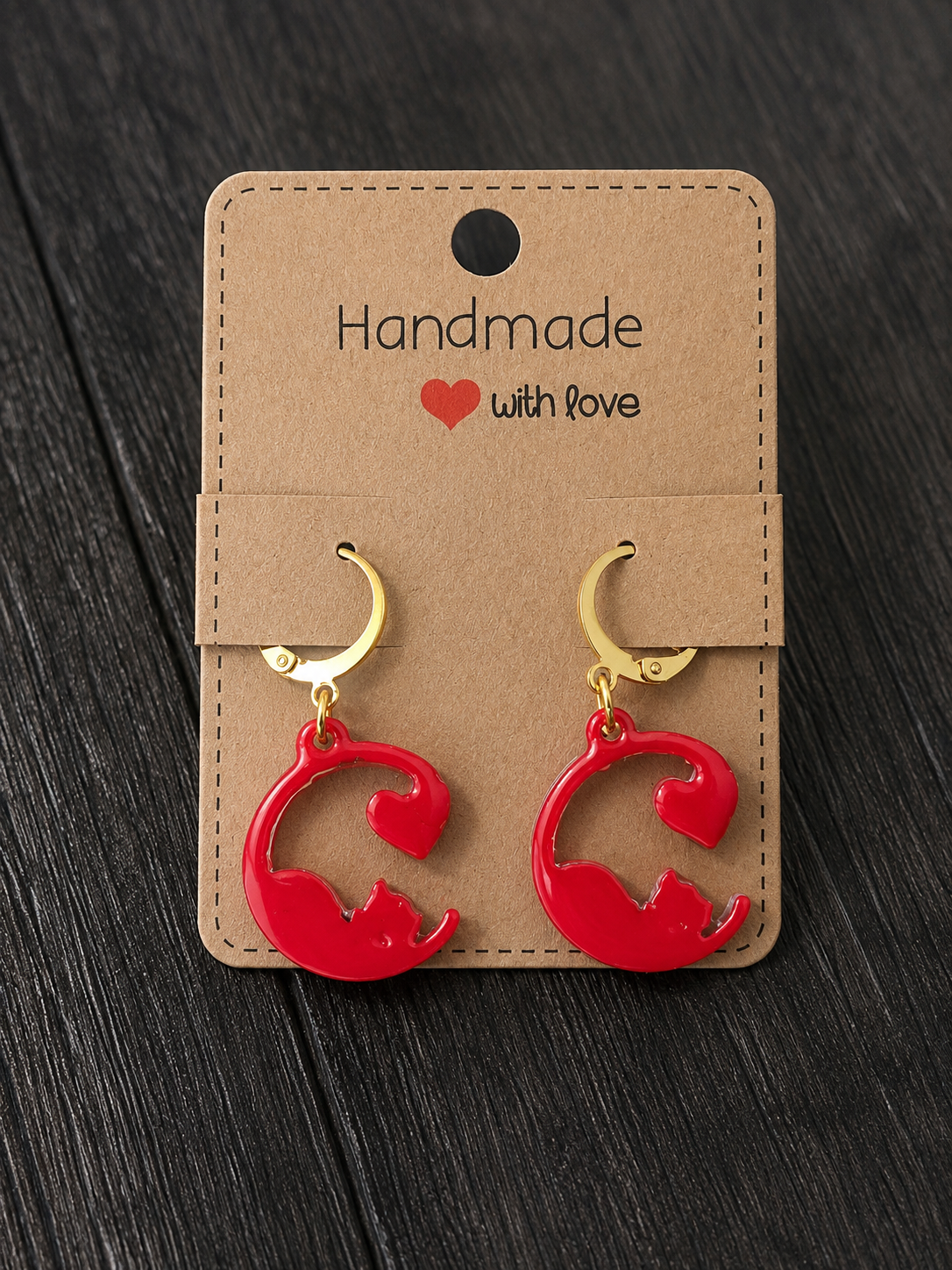 Curious Cat Hoop Earrings