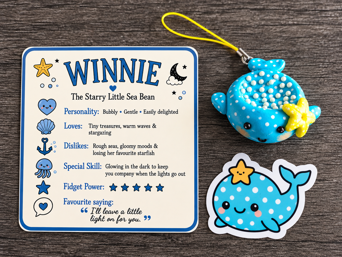 Winnie the Starry Little Sea Bean - Fidget Pal