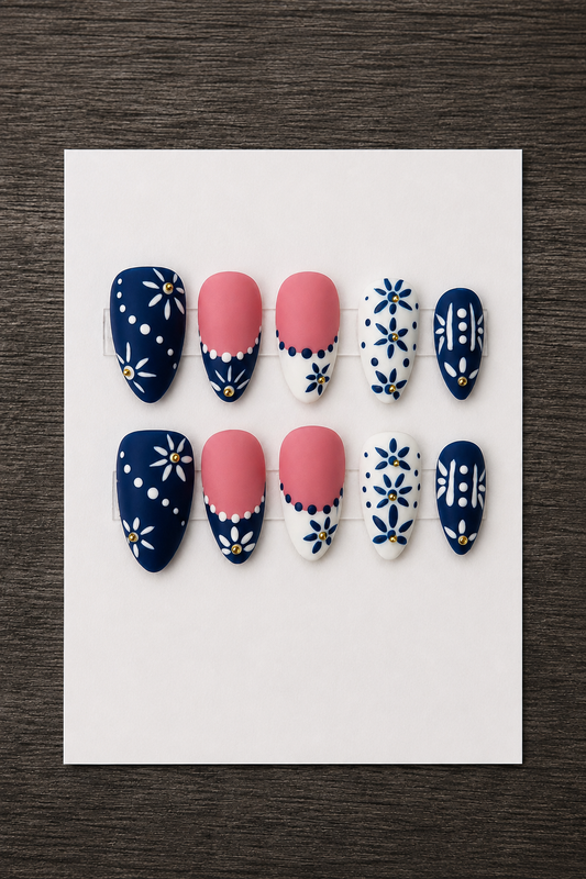 Bluebell Bloom | Almond Soft Gel Press-On Nails